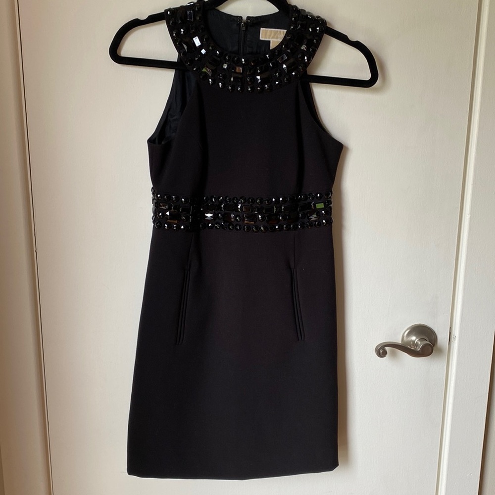 Black beaded Michael Kors dress